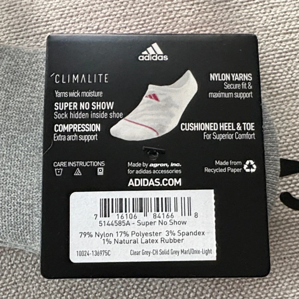 Adidas Superlite Climalite Compression & S Madden No Show Socks